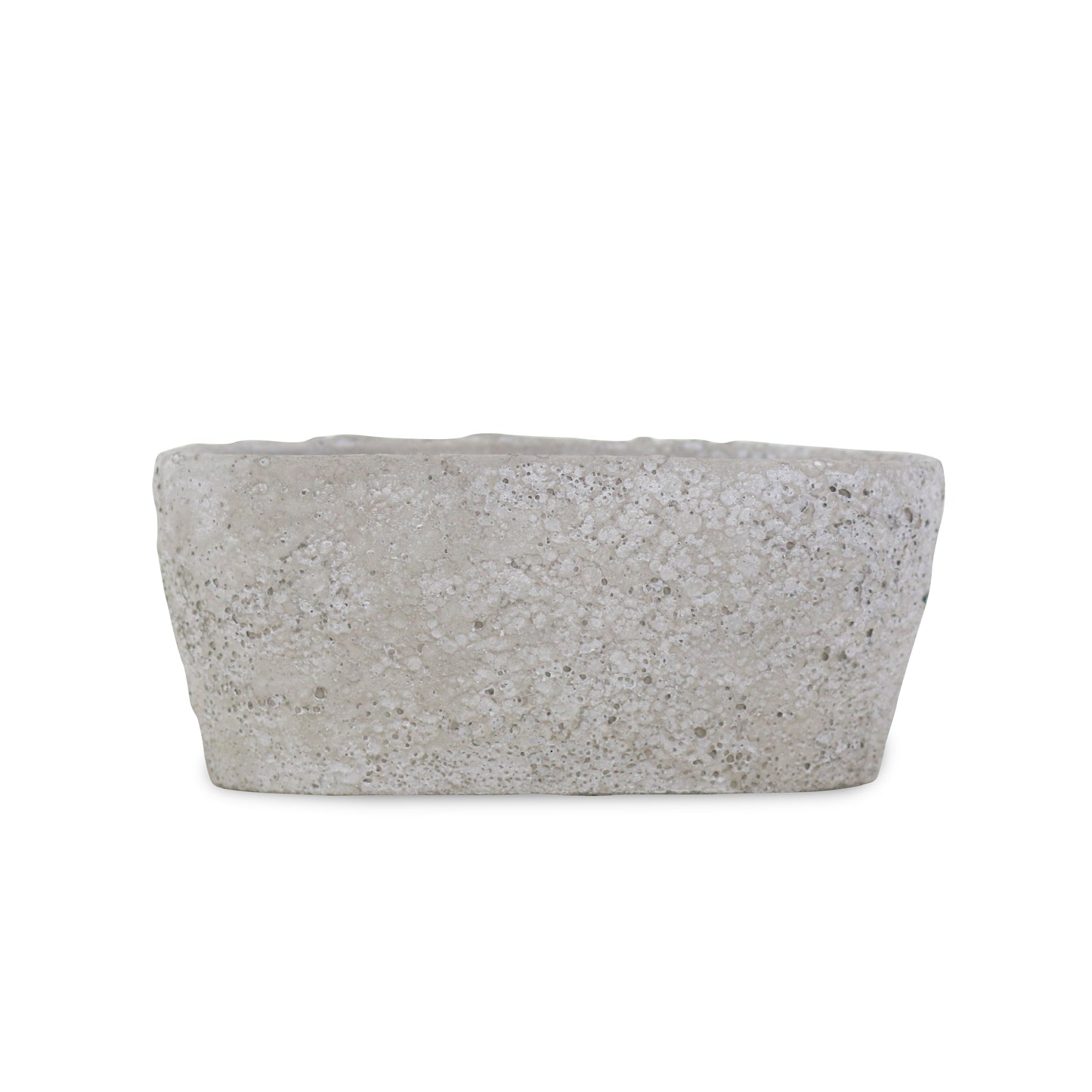 Fern Oval Textured Cement Pot