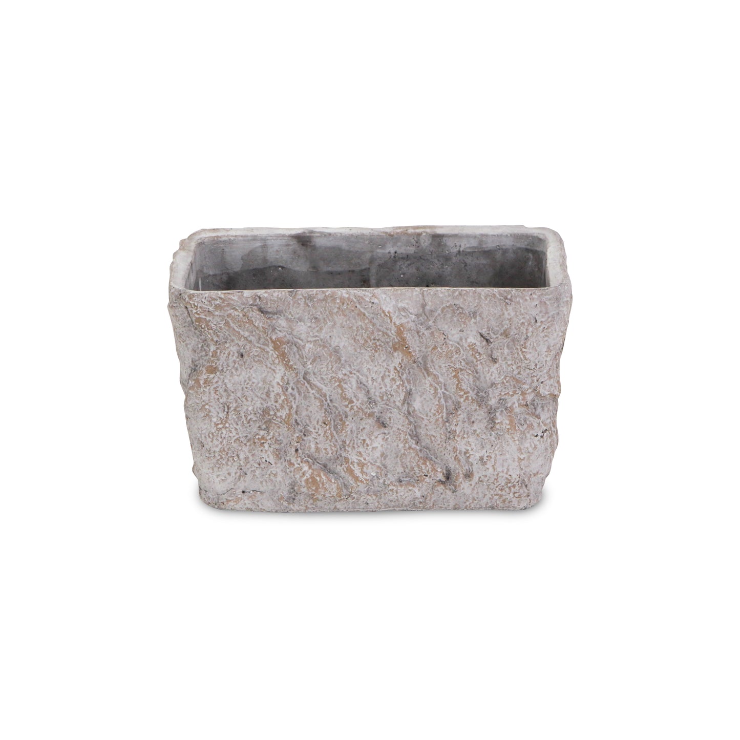 Pike Rectangular Smooth Cement Tapered Planter