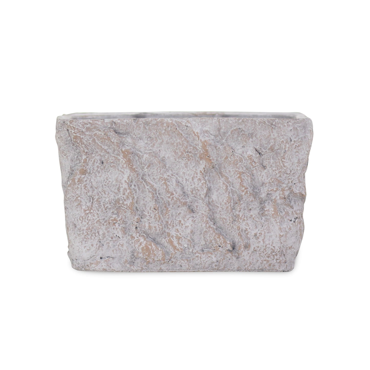 Pike Rectangular Smooth Cement Tapered Planter