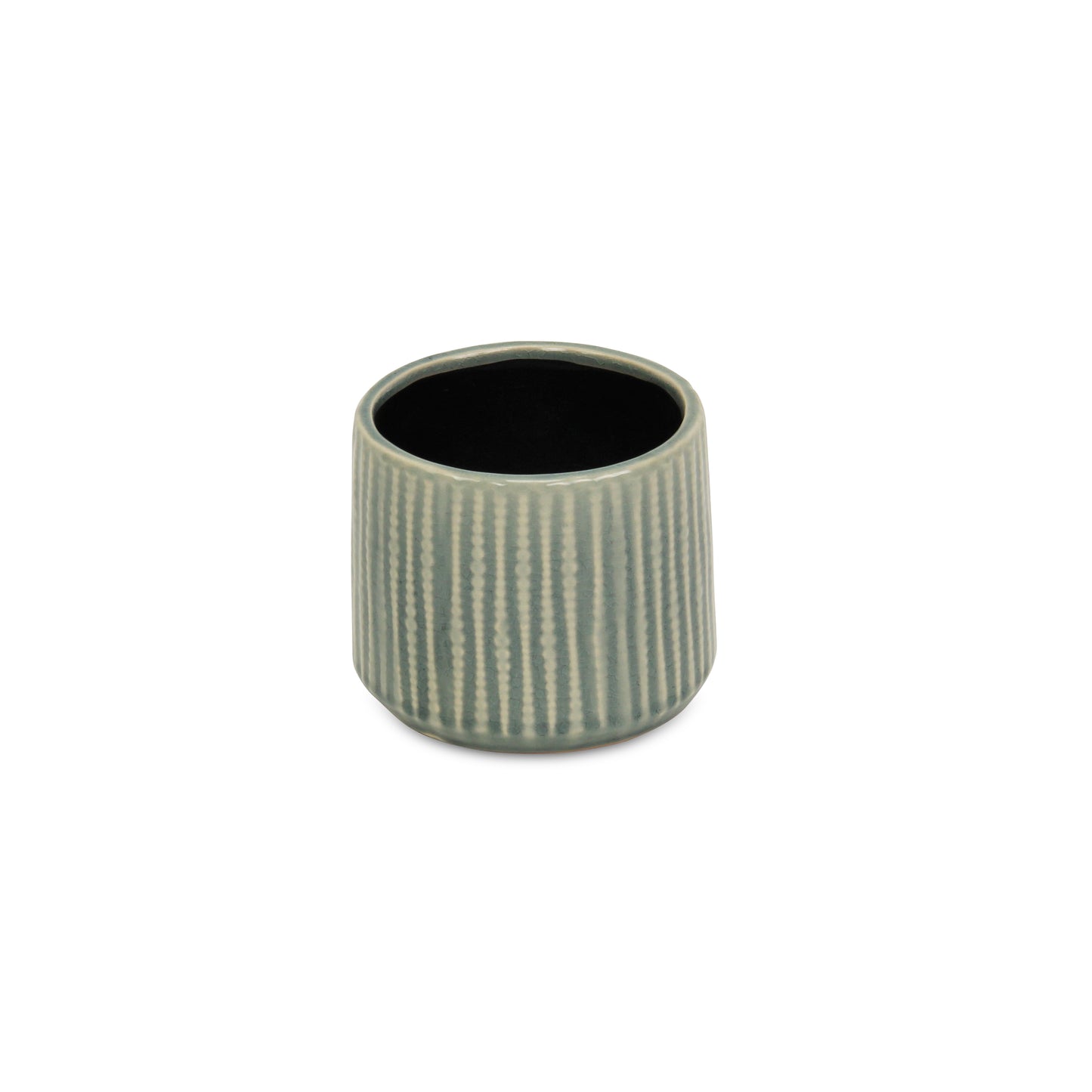 Light Green Ceramic Pot size Medium: Fits 4 inch nursery pot.