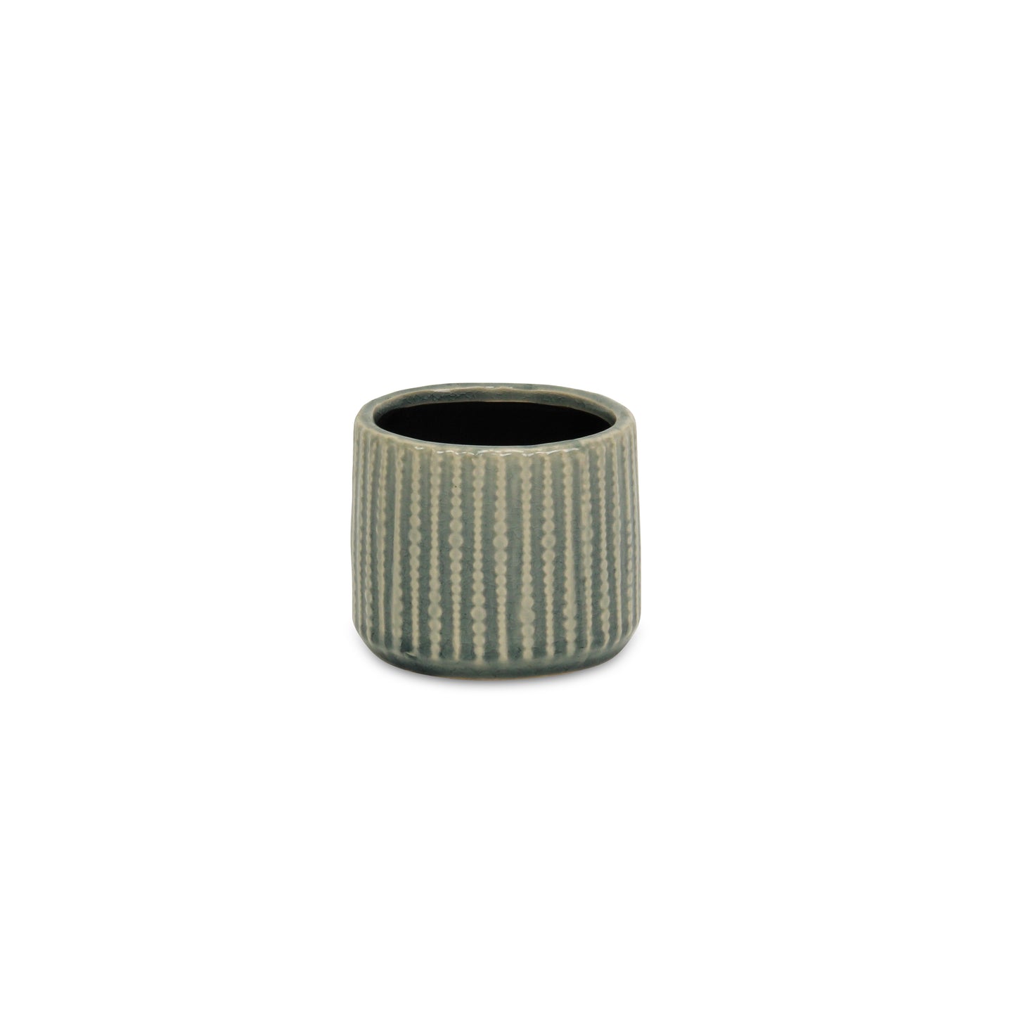 Ceramic Pot size Small: Fits 3 inch nursery pot.