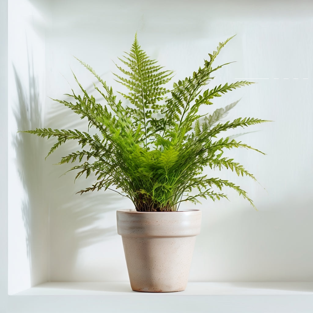 An Autumn Fern in a Ceramic Pot