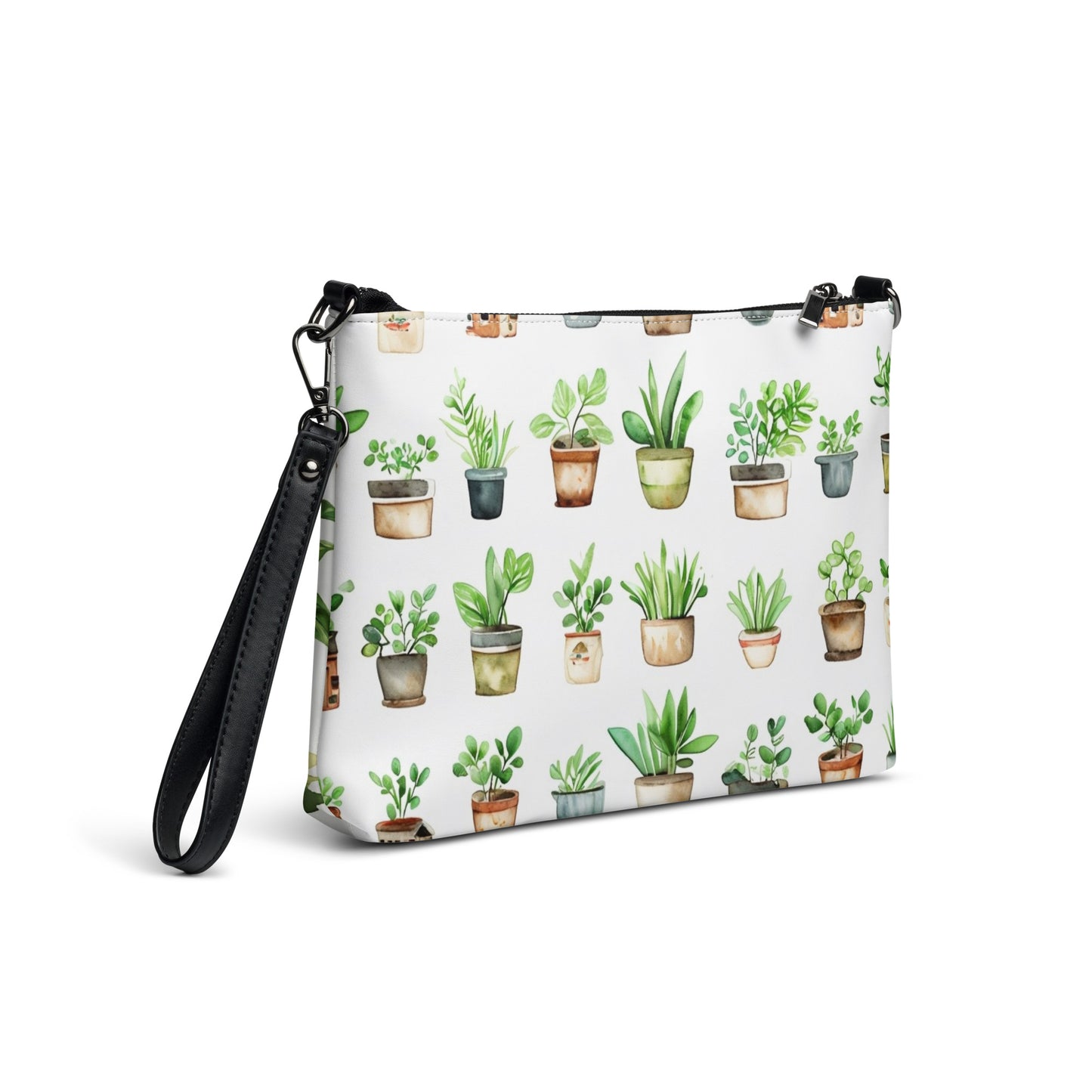 Watercolor Plants Crossbody bag back