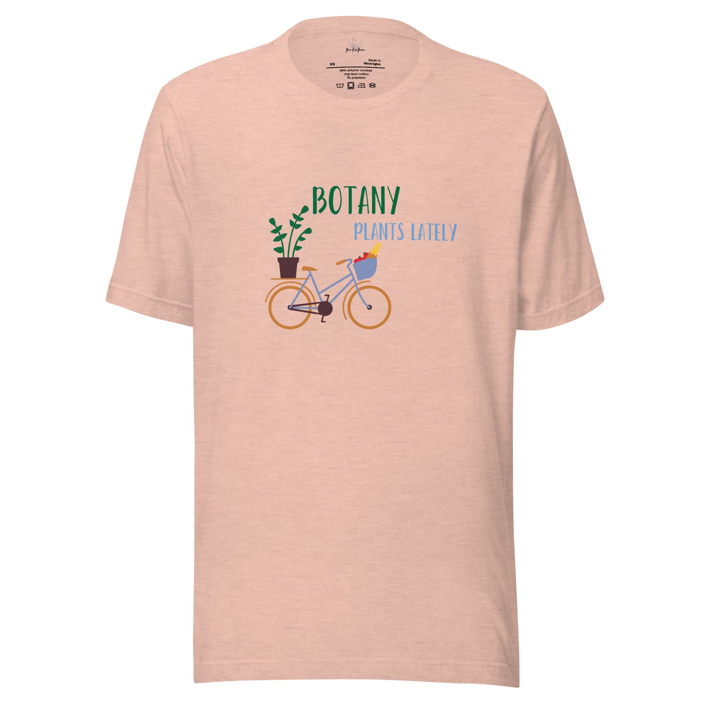 Botany Plants Lately Unisex Plant TShirt Peach Colored