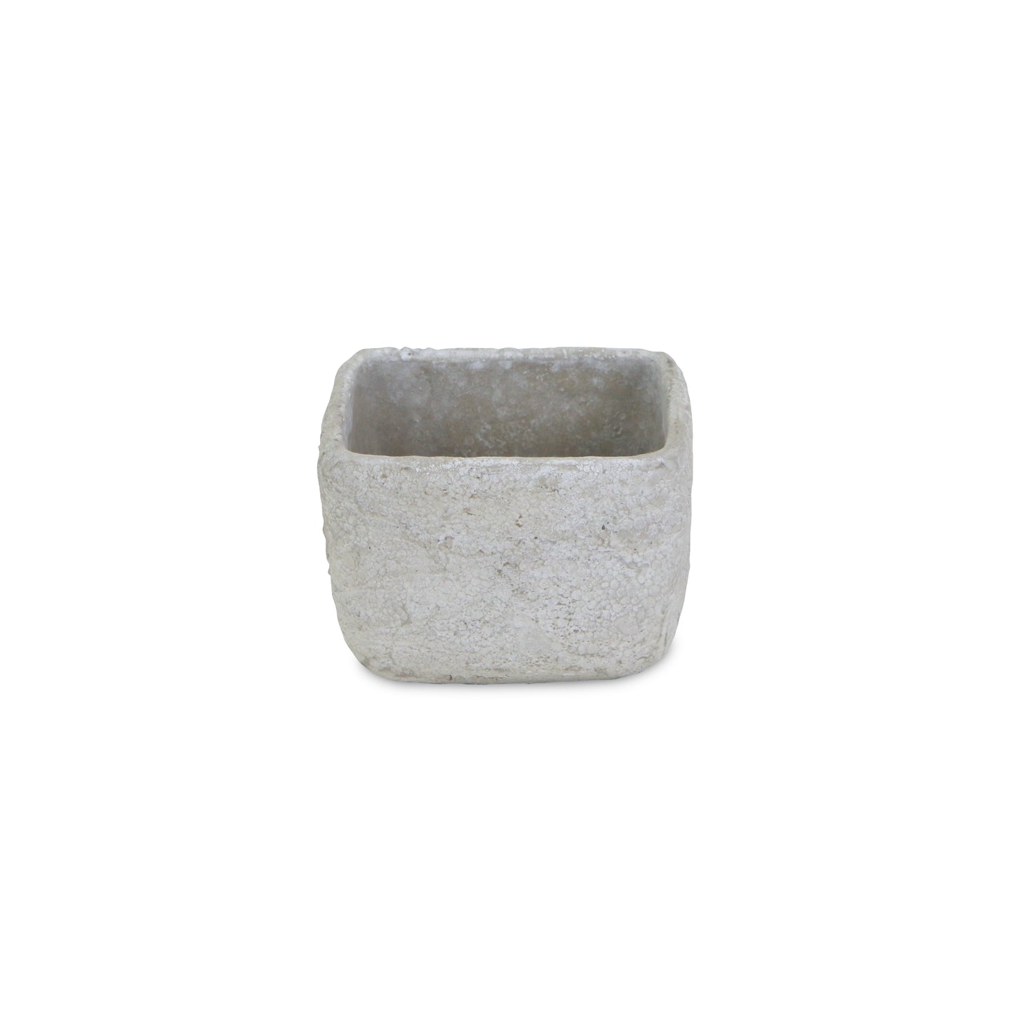 Reed Square Textured Cement Pot