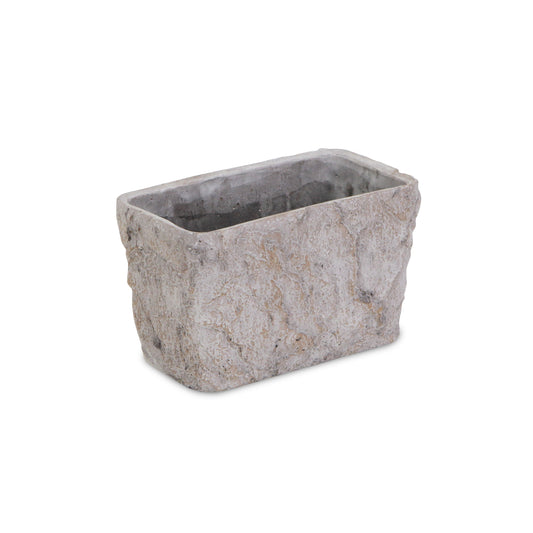 Pike Rectangular Smooth Cement Tapered Planter