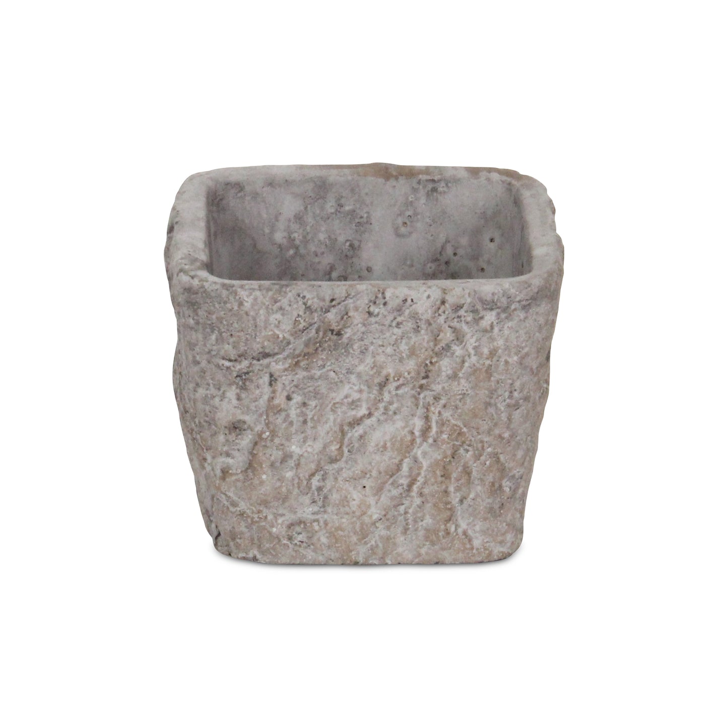 Eliza Square Smooth Cement Tapered Pot