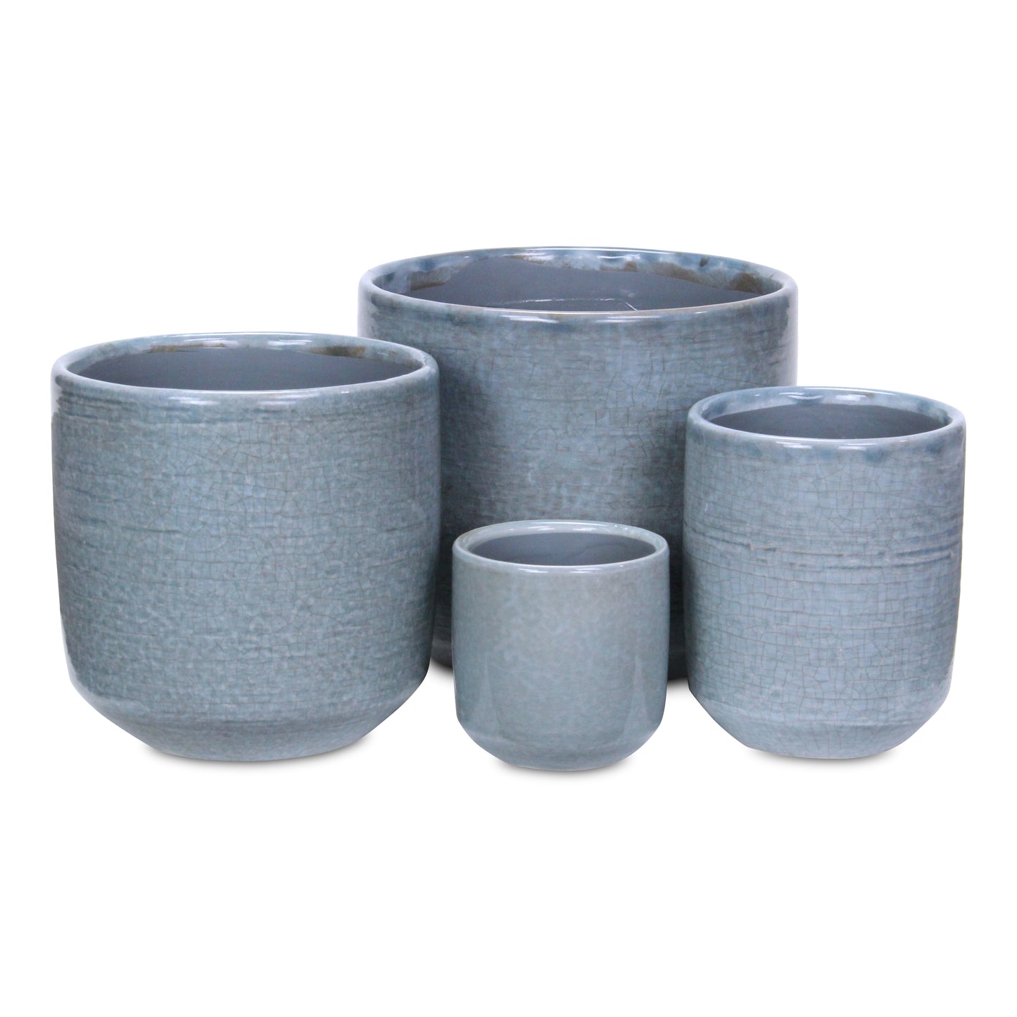 Lavina Mosaic Patterned Pot Blue-Grey