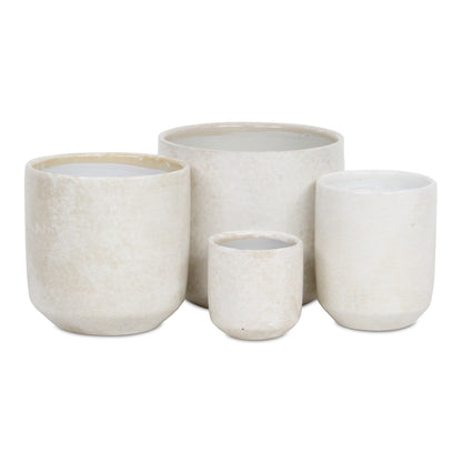 Lavina Mosaic Patterned Pot White