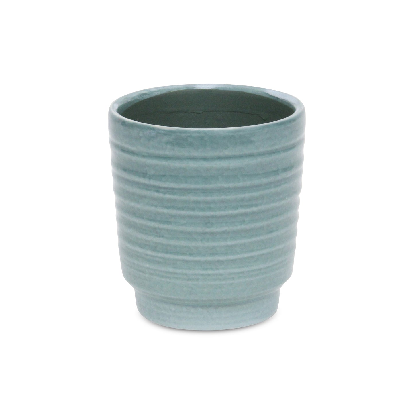 Celadi Geen Rippled Ceramic Pot