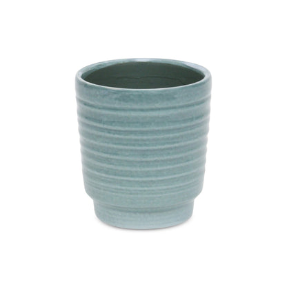 Celadi Geen Rippled Ceramic Pot