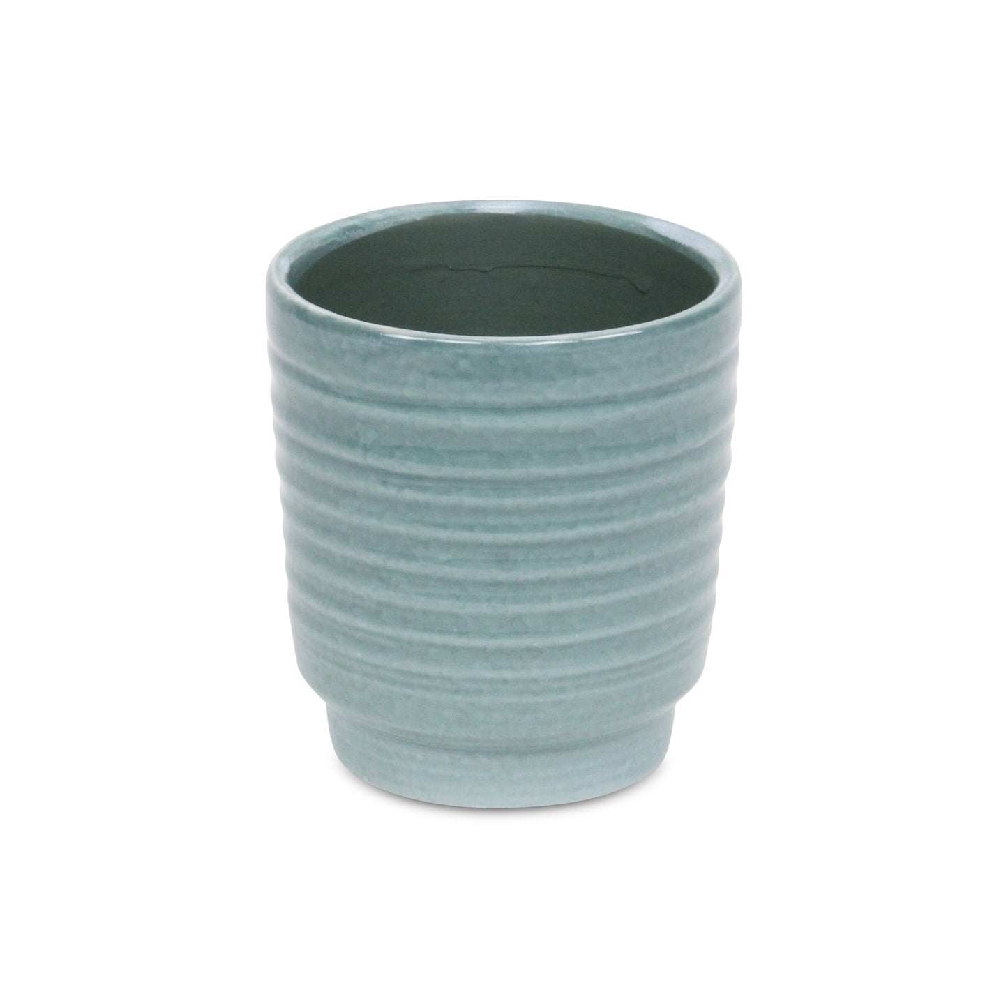 Celadi Geen Rippled Ceramic Pot