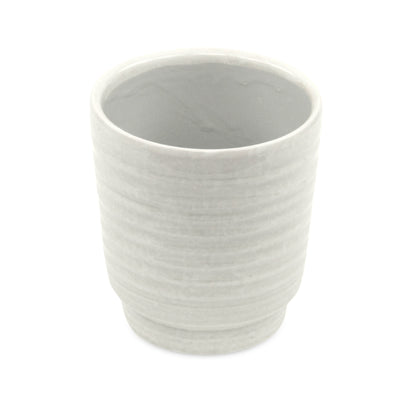 Celadi White Rippled Ceramic Pot