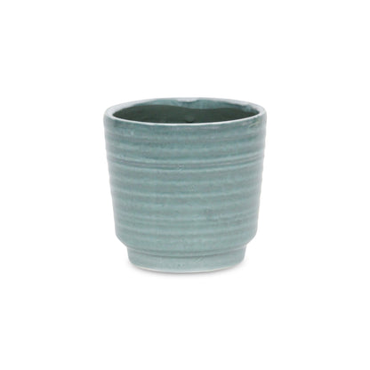 Celadi Geen Rippled Ceramic Pot