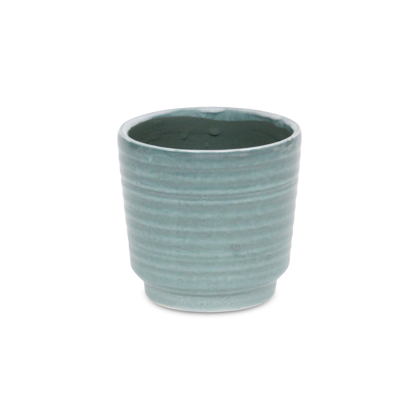 Celadi Geen Rippled Ceramic Pot