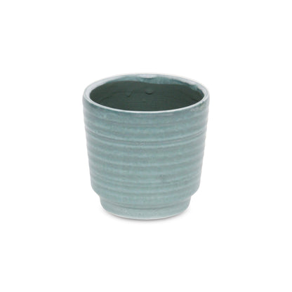 Celadi Geen Rippled Ceramic Pot