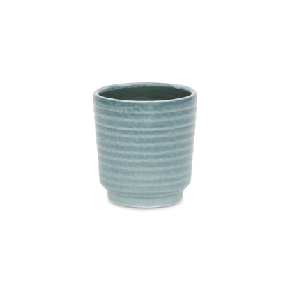 Celadi Geen Rippled Ceramic Pot