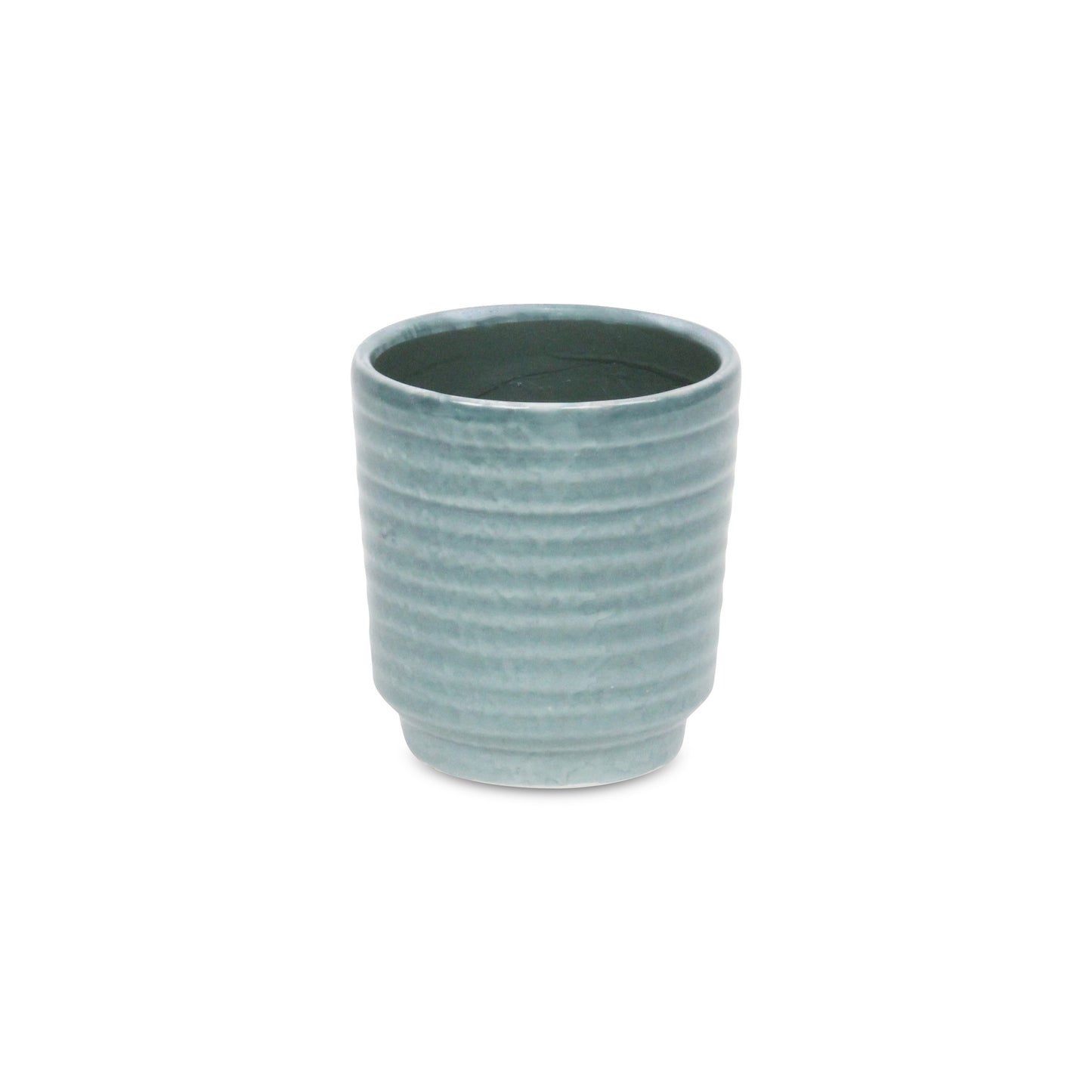 Celadi Geen Rippled Ceramic Pot