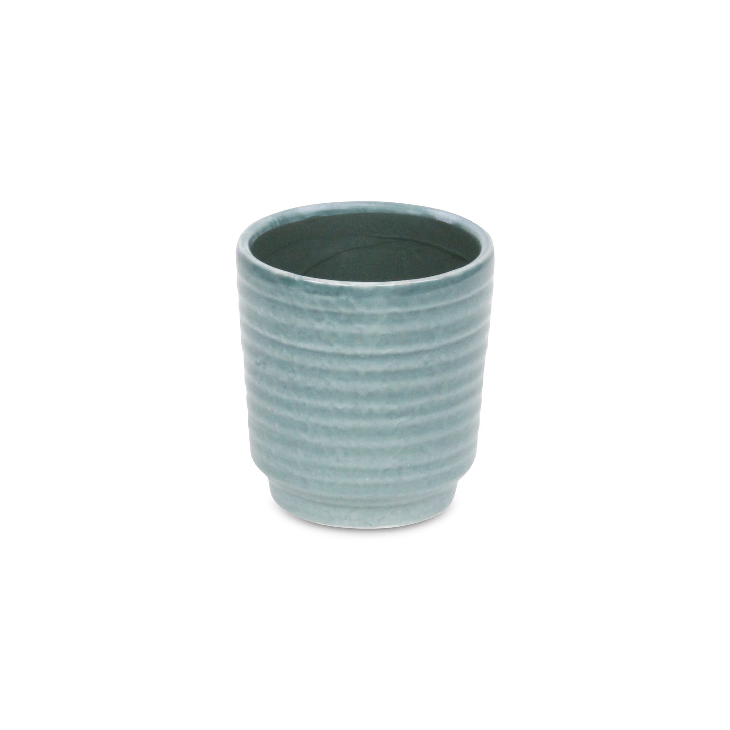 Celadi Geen Rippled Ceramic Pot