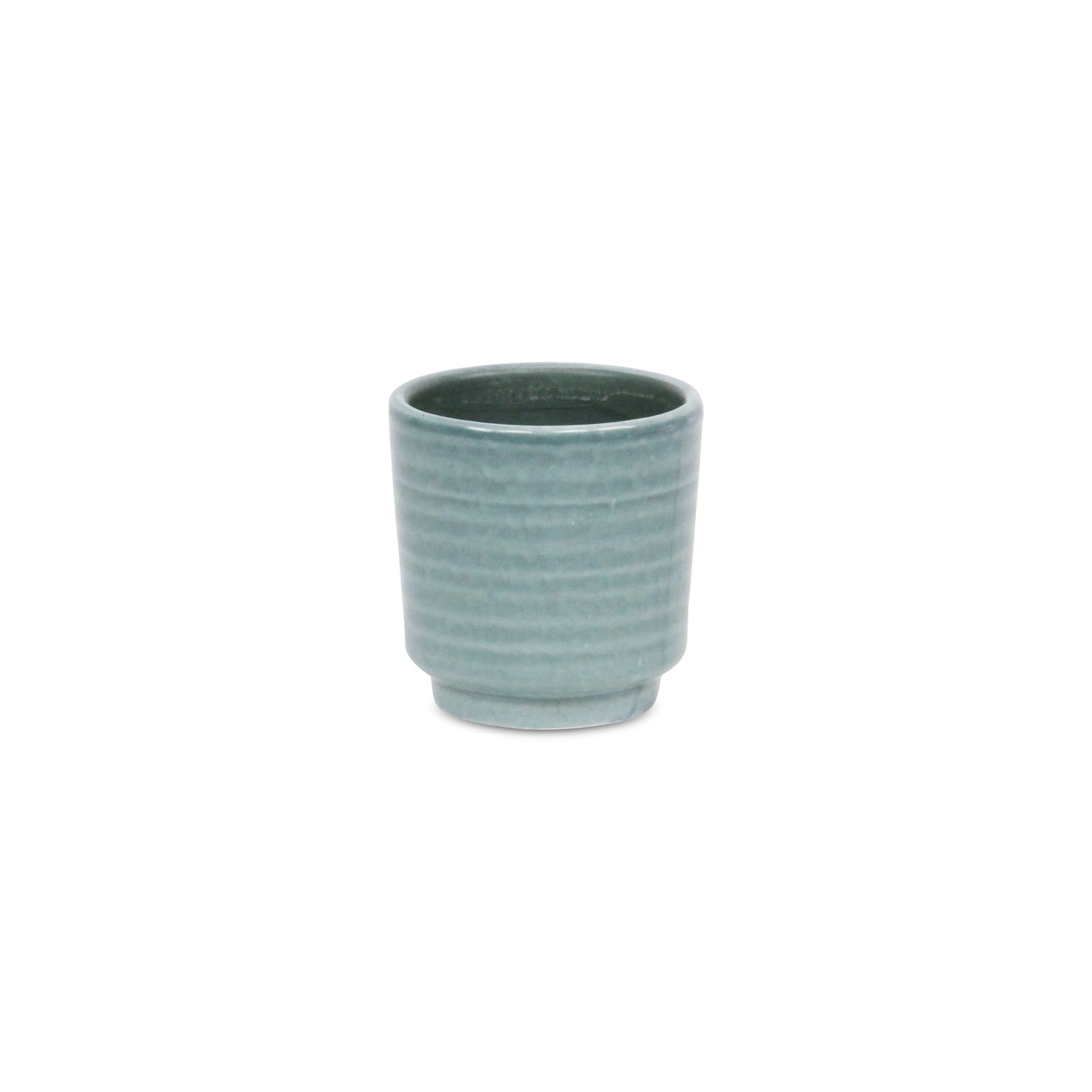 Celadi Geen Rippled Ceramic Pot