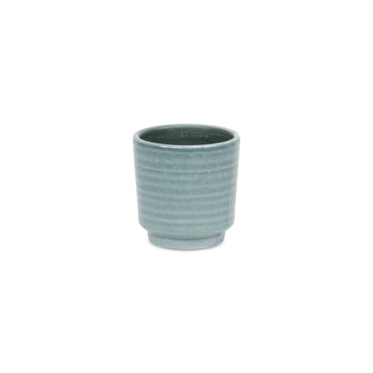 Celadi Geen Rippled Ceramic Pot