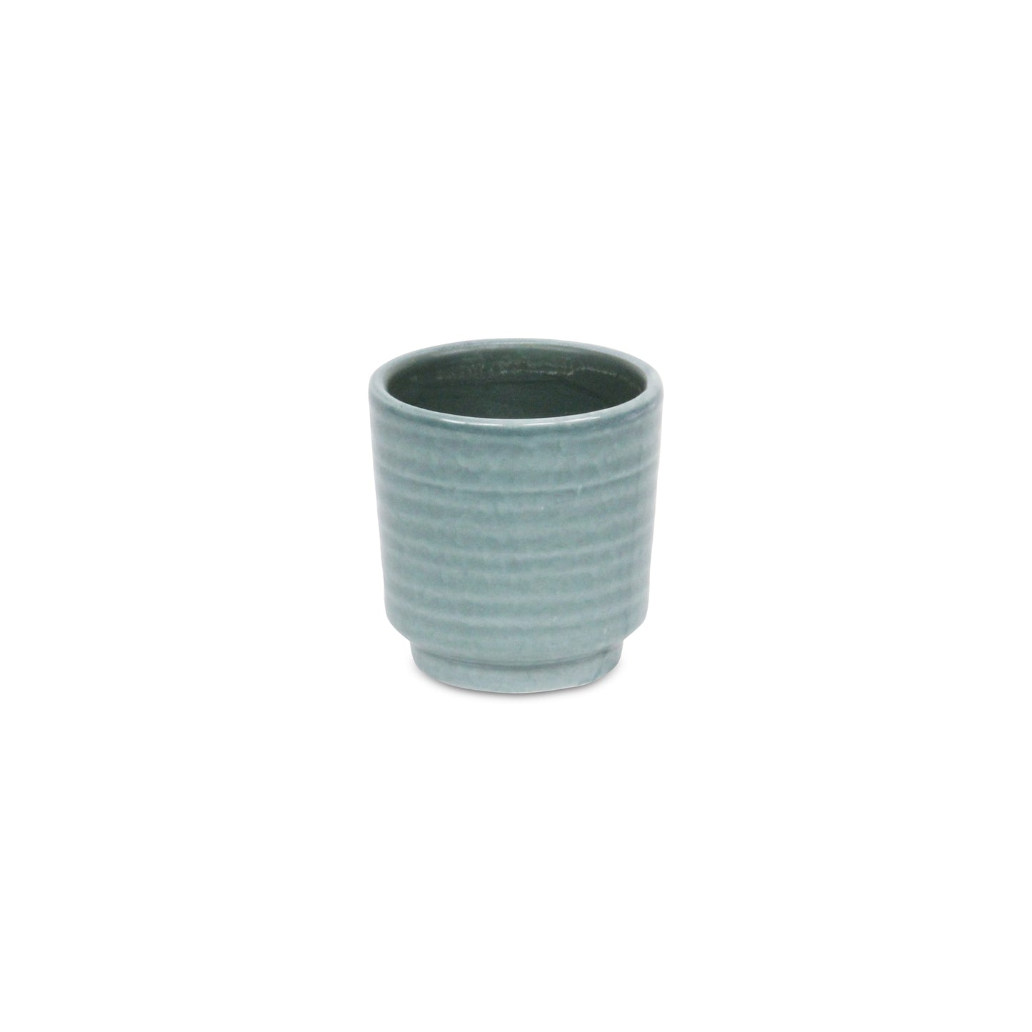 Celadi Geen Rippled Ceramic Pot