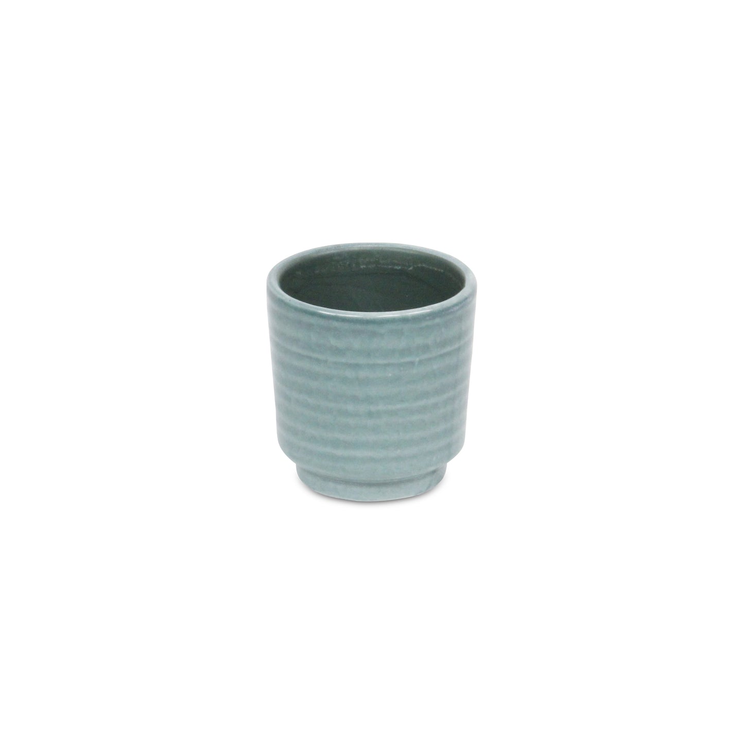 Celadi Geen Rippled Ceramic Pot