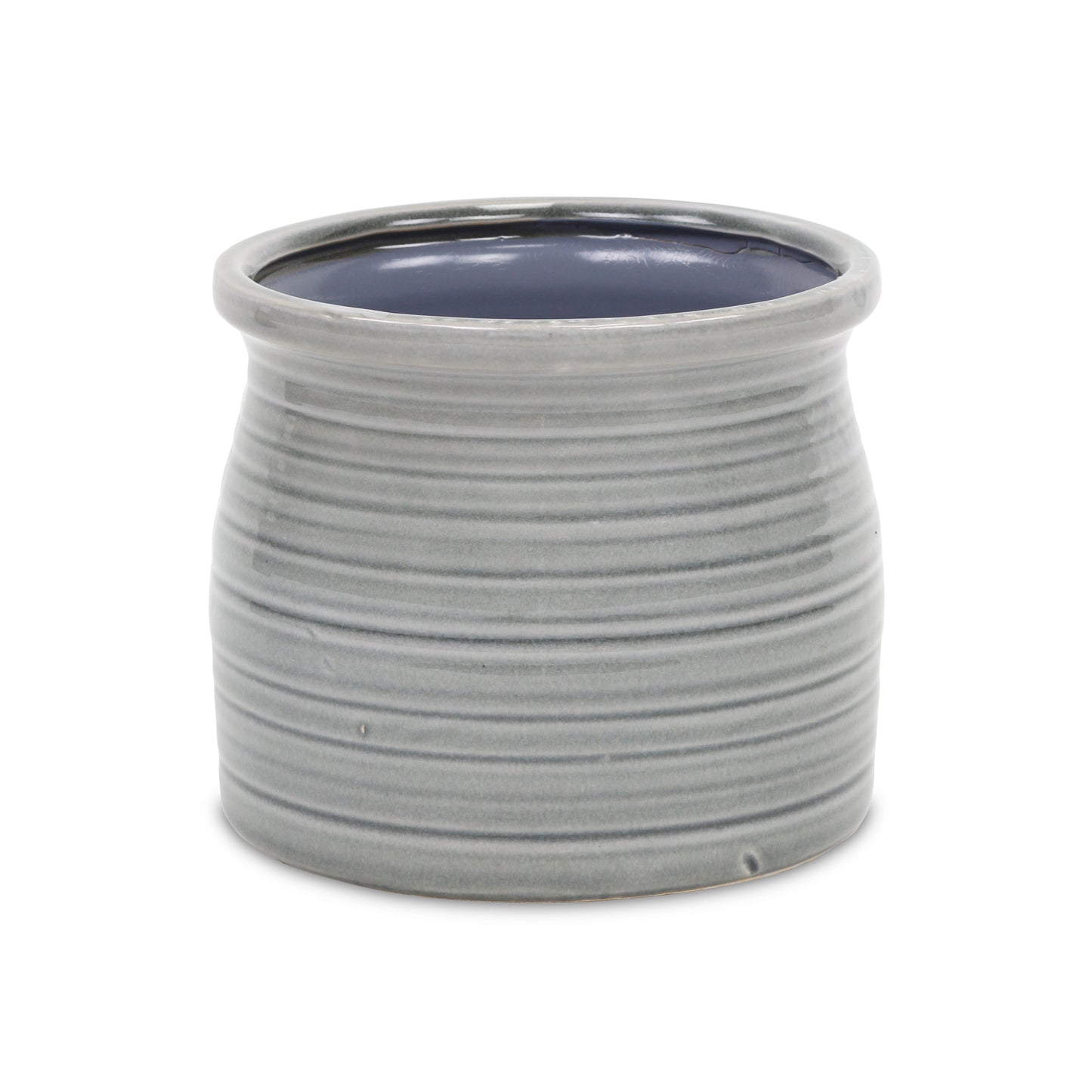 Kifon Grey Curved Ceramic pot