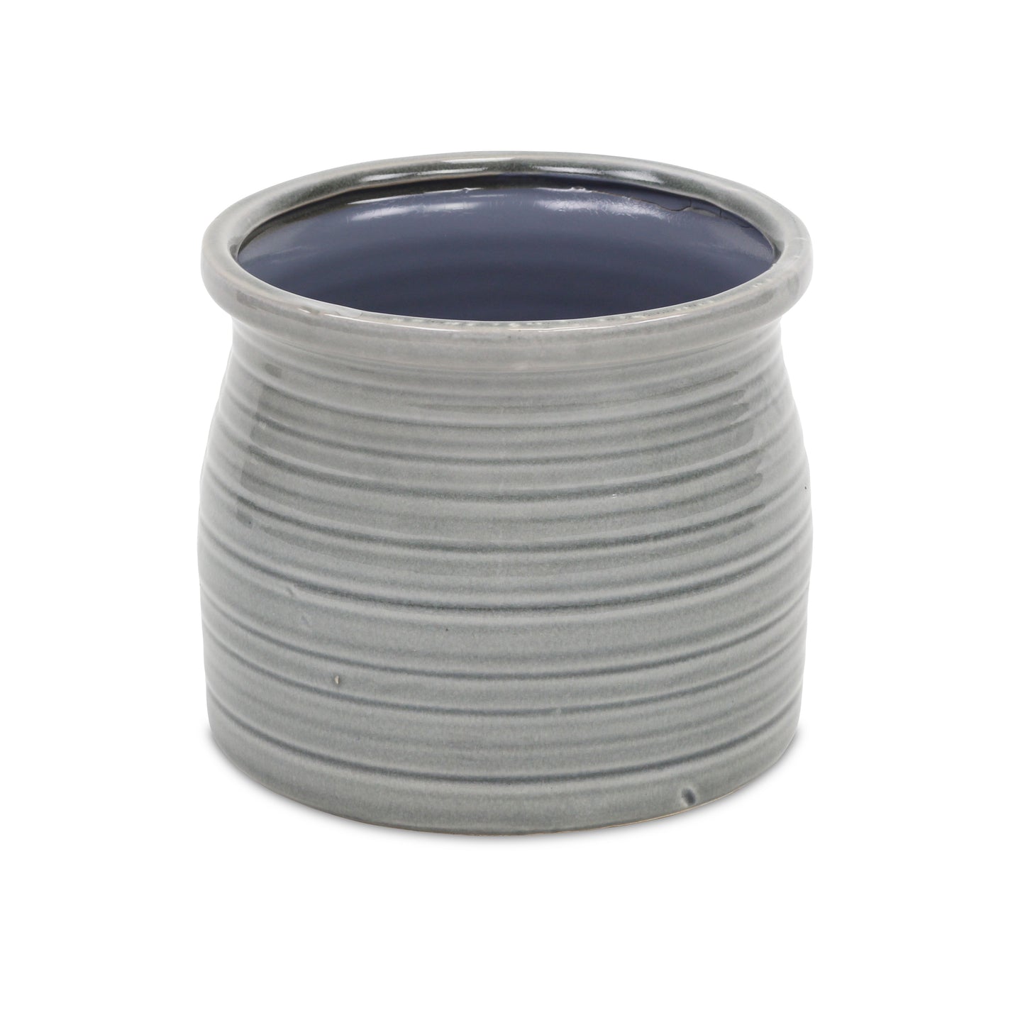 Kifon Grey Curved Ceramic pot