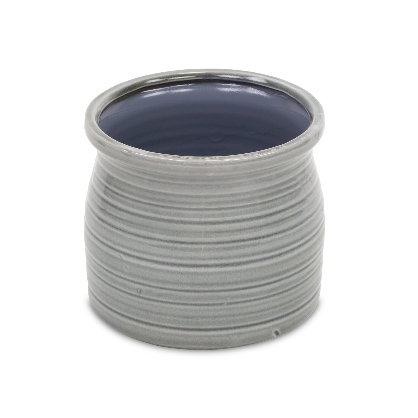 Kifon Grey Curved Ceramic pot