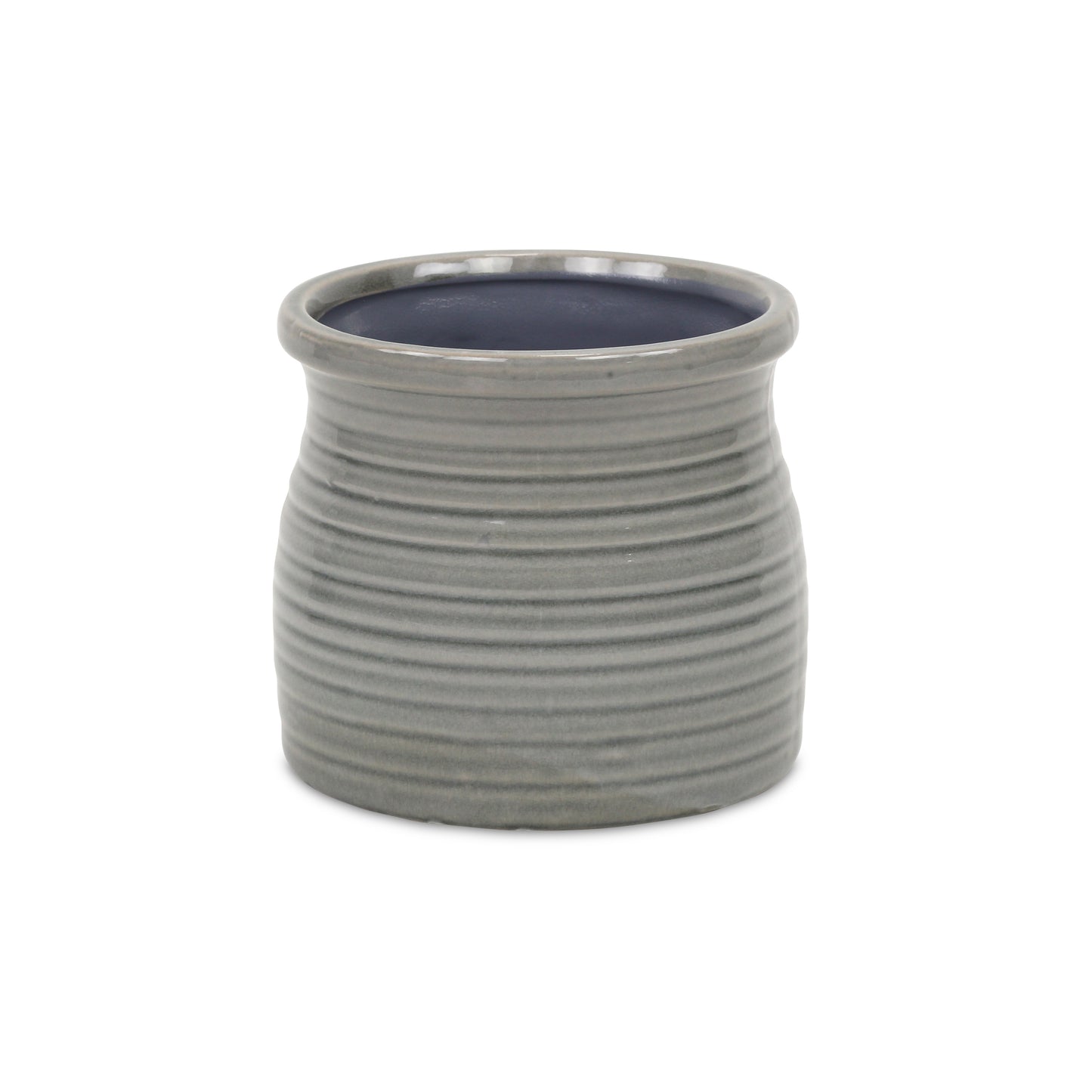 Kifon Grey Curved Ceramic pot