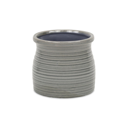 Kifon Grey Curved Ceramic pot