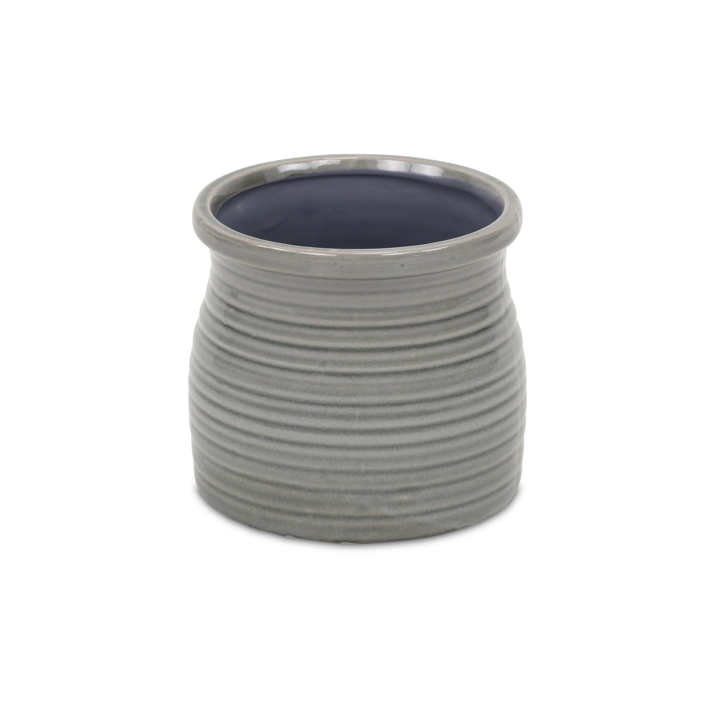 Kifon Grey Curved Ceramic pot