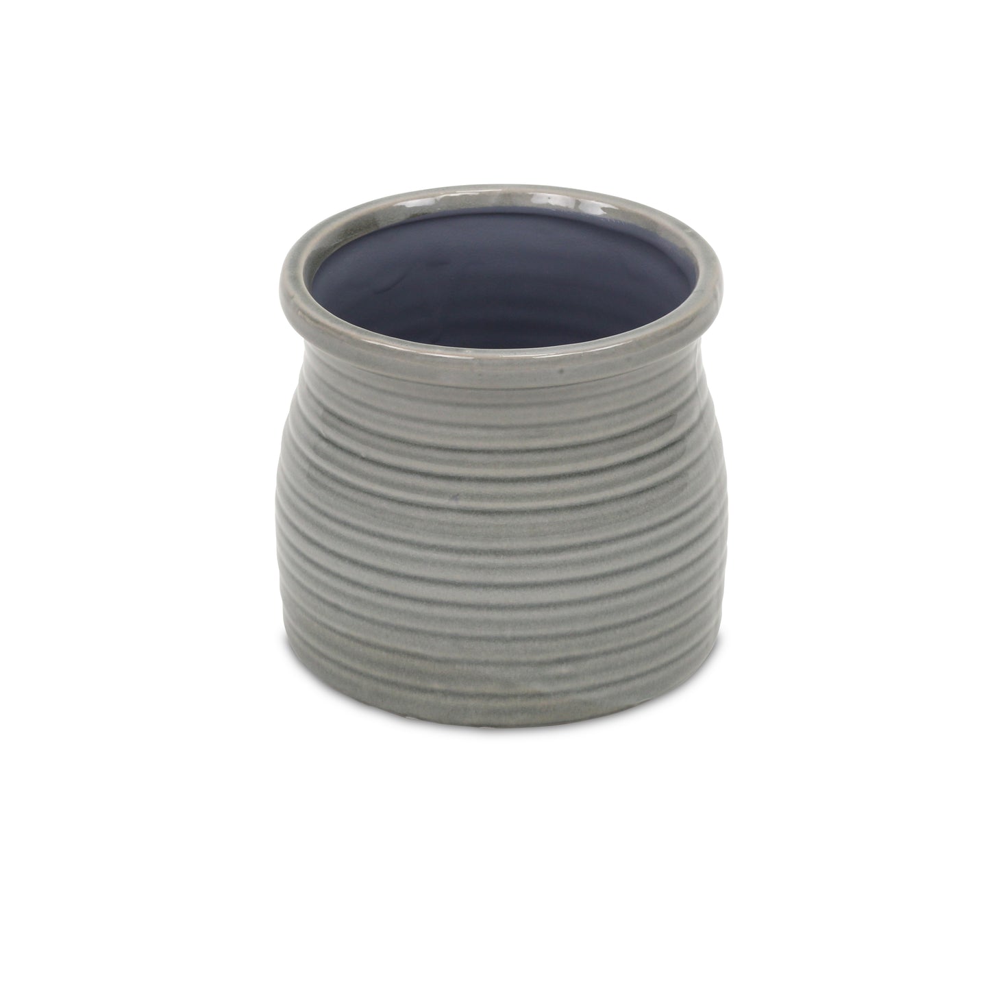 Kifon Grey Curved Ceramic pot