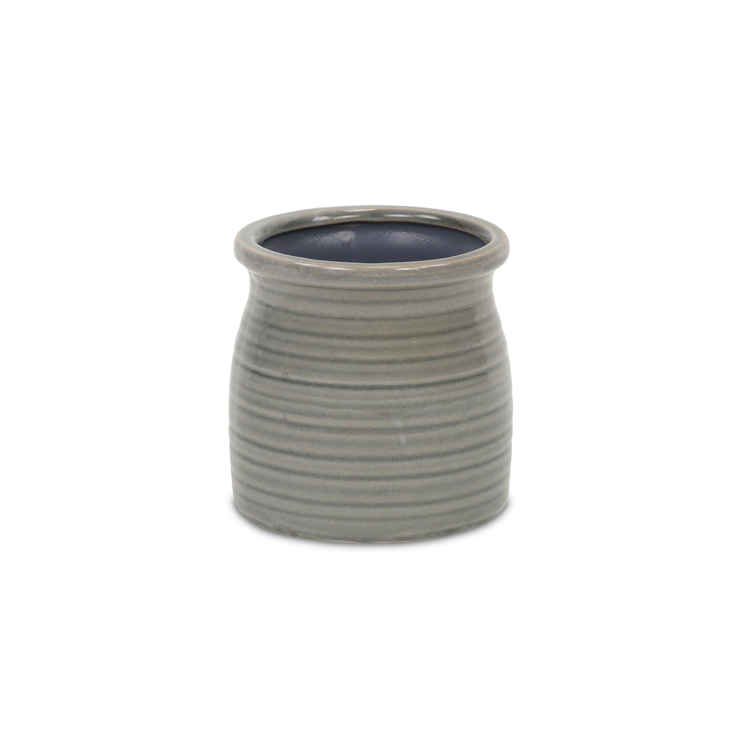 Kifon Grey Curved Ceramic pot