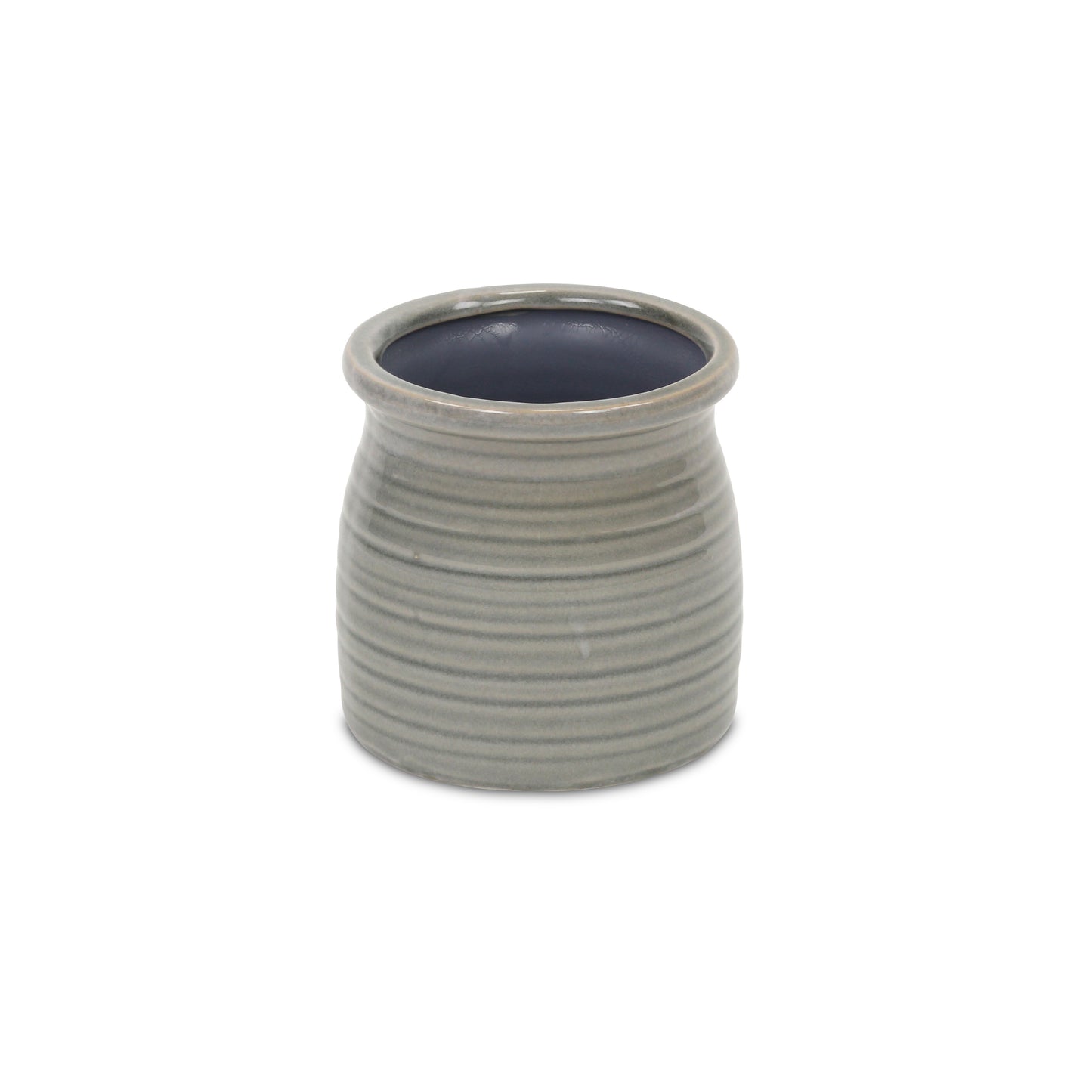 Kifon Grey Curved Ceramic pot