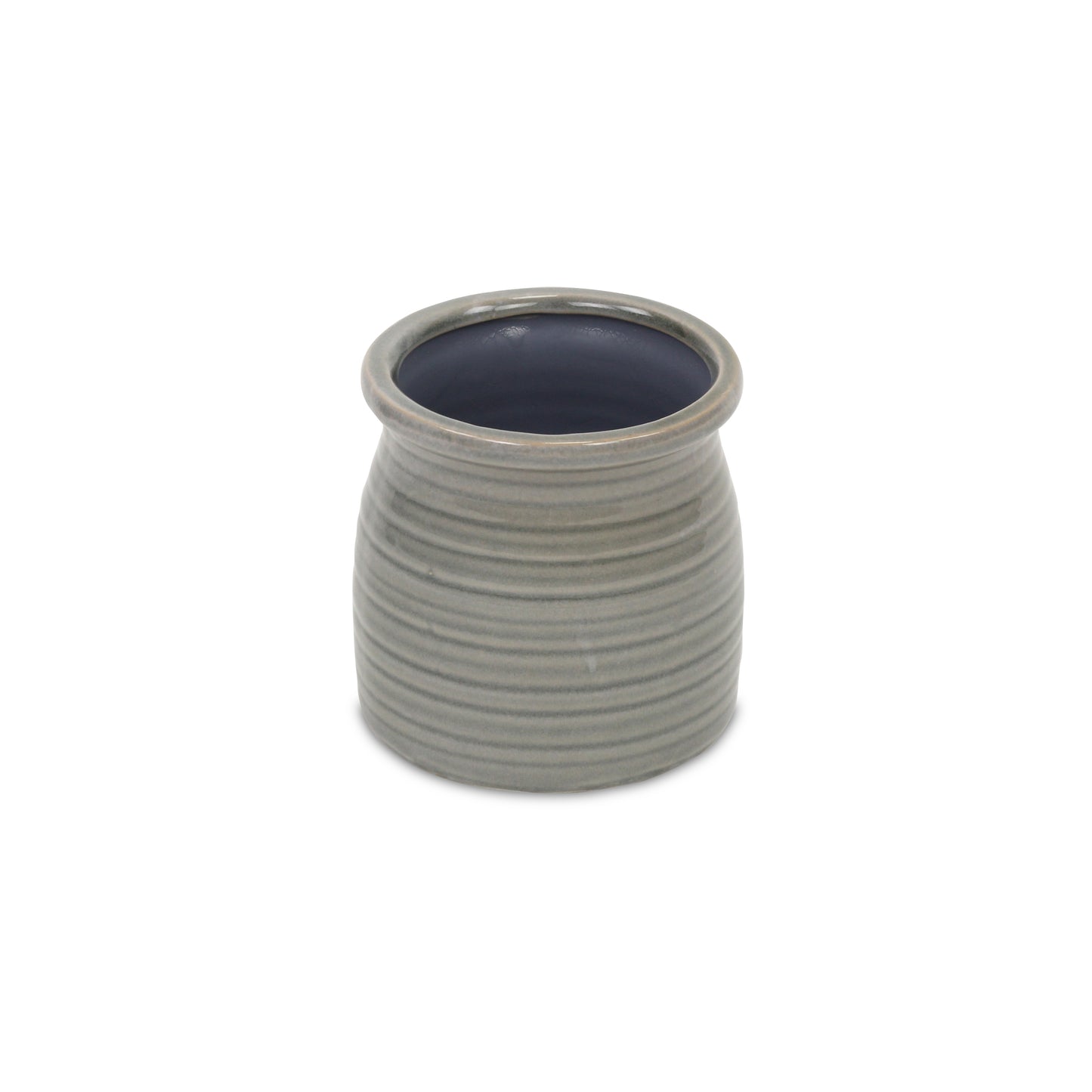 Kifon Grey Curved Ceramic pot