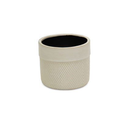 Osanna Off-white Patterned Ceramic Pot