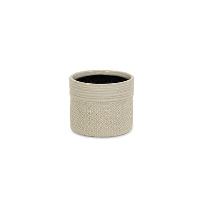 Osanna Off-white Patterned Ceramic Pot