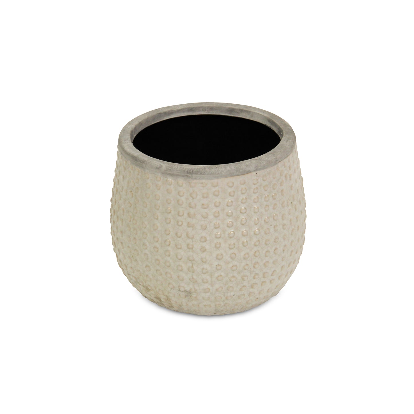 Osanna Curved Beige Ceramic Pot