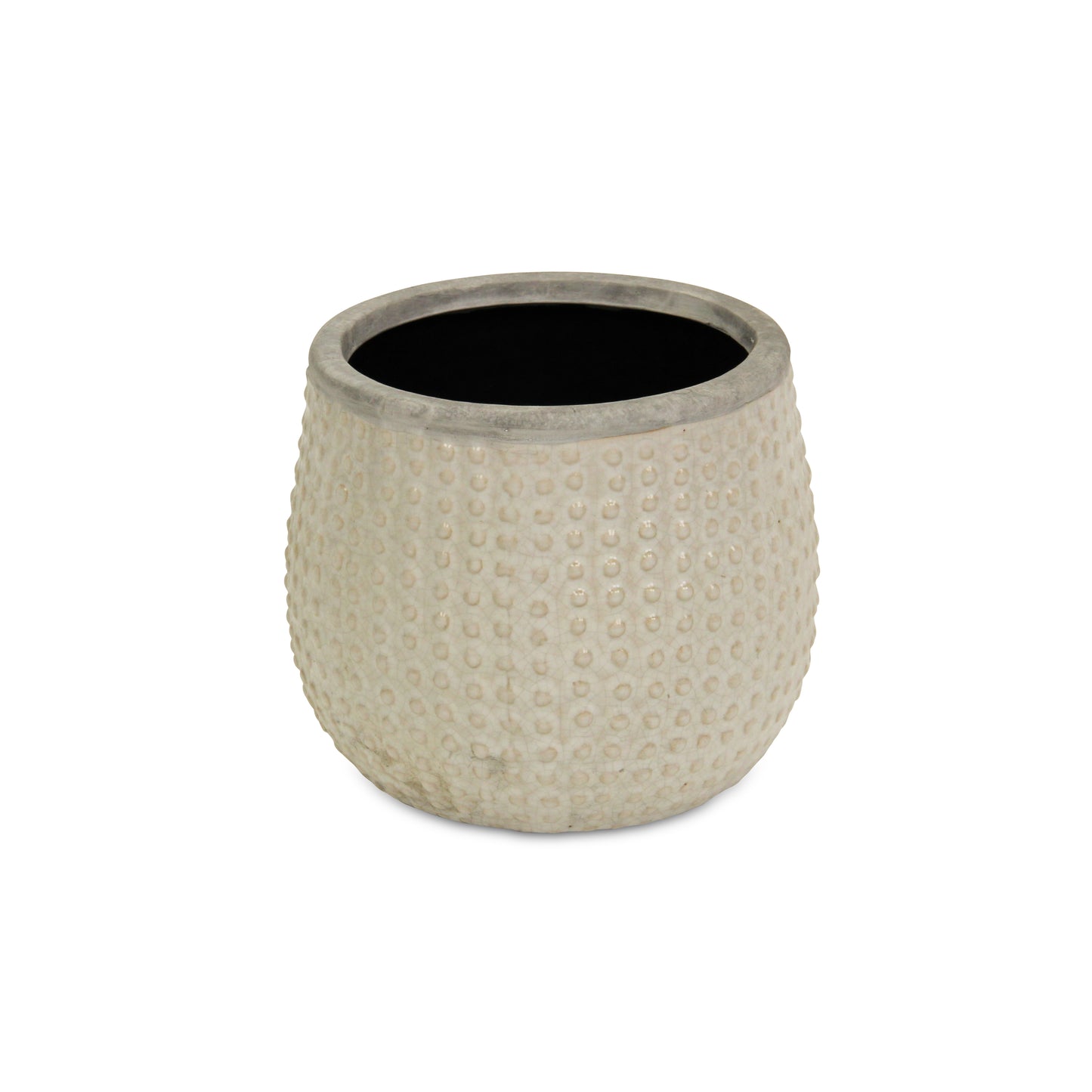 Osanna Curved Beige Ceramic Pot