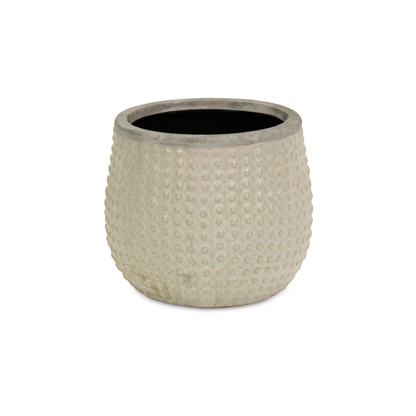 Osanna Curved Beige Ceramic Pot