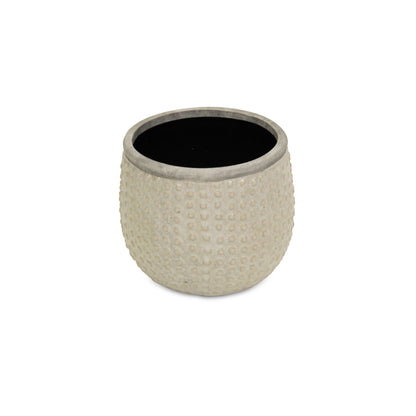 Osanna Curved Beige Ceramic Pot