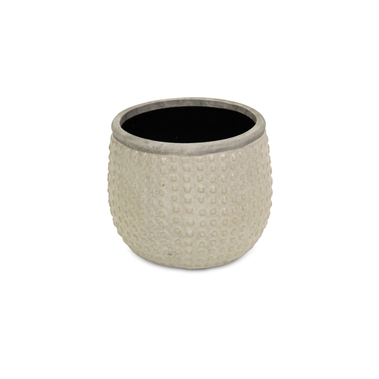 Osanna Curved Beige Ceramic Pot