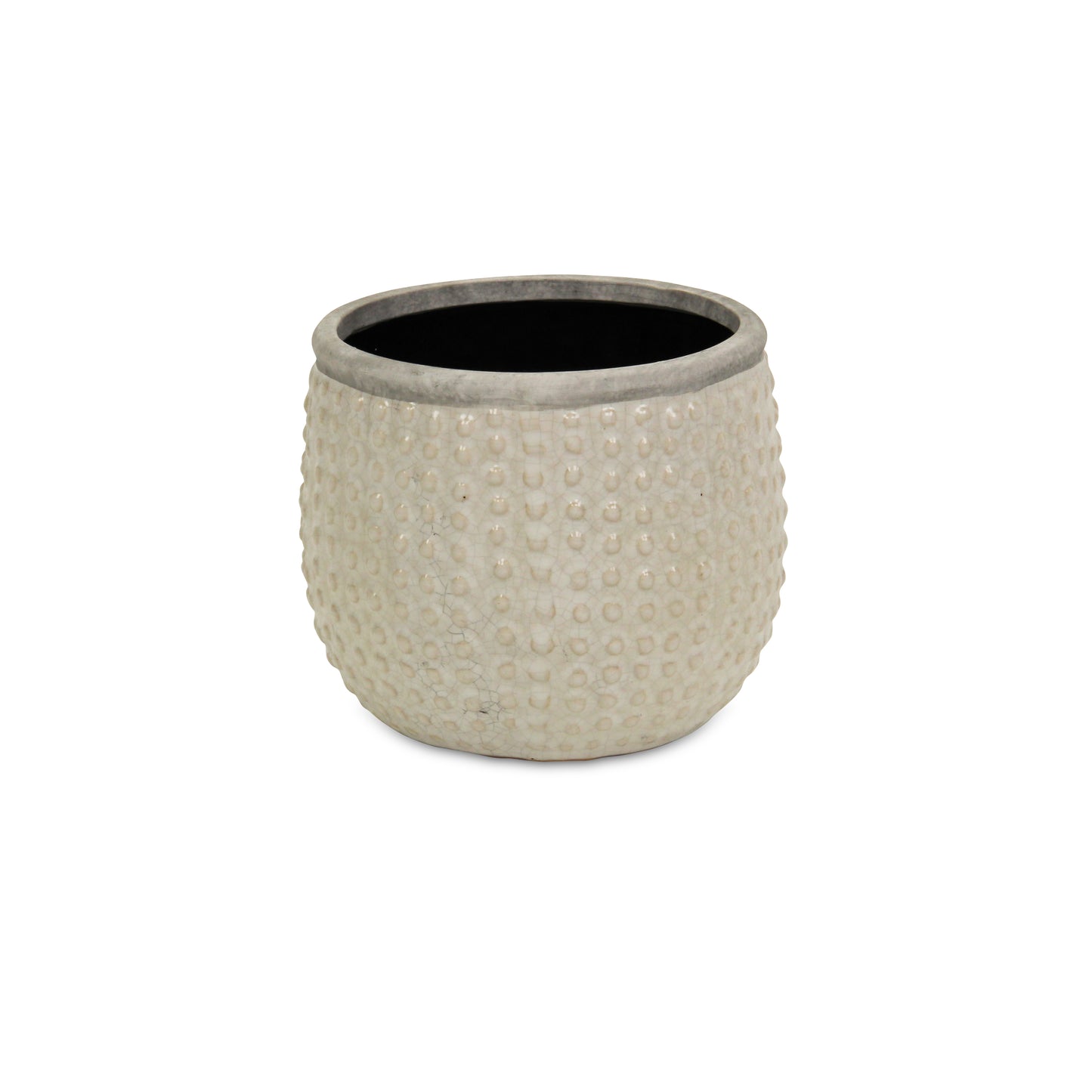 Osanna Curved Beige Ceramic Pot