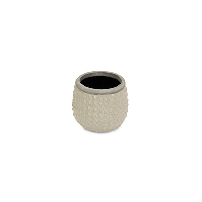 Osanna Curved Beige Ceramic Pot