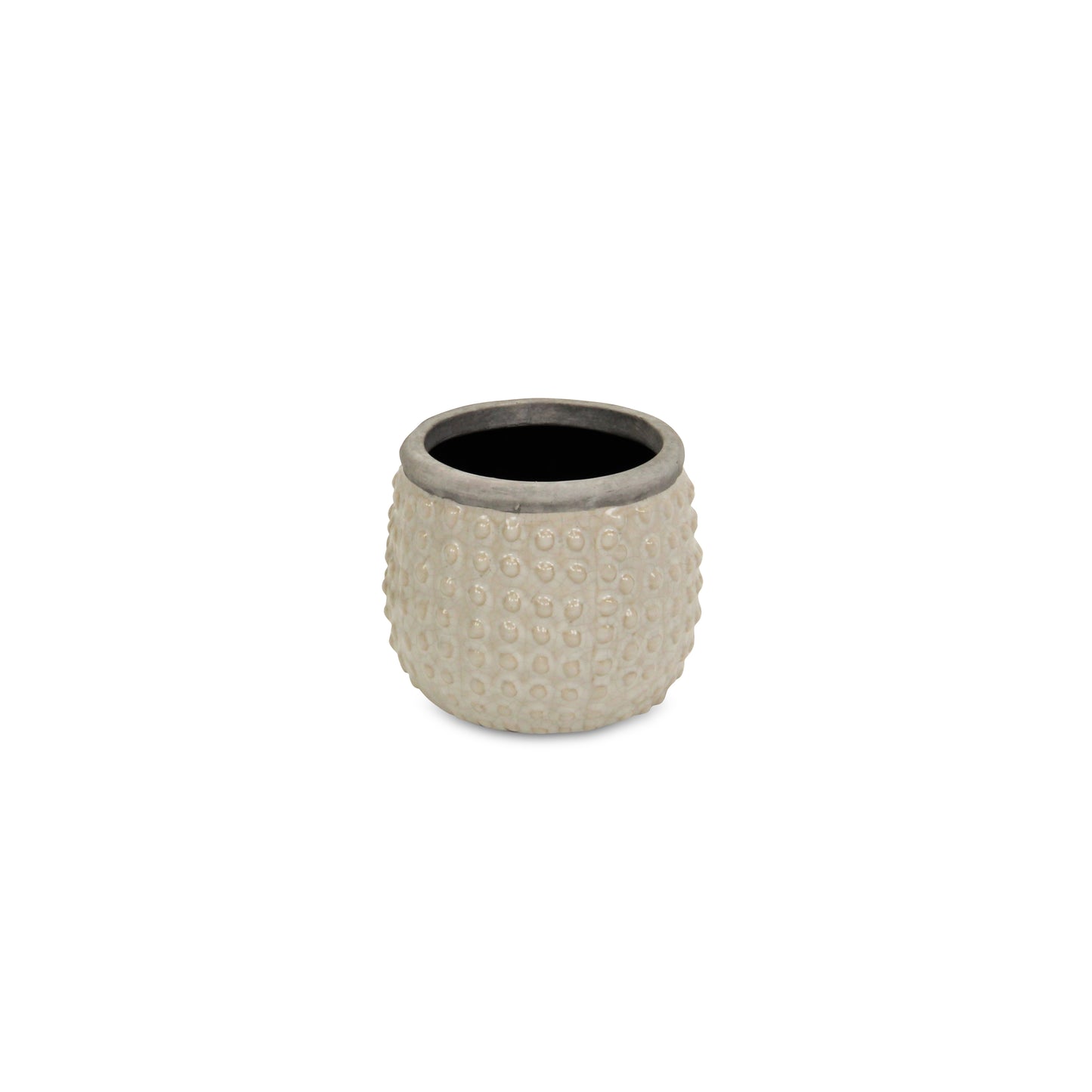 Osanna Curved Beige Ceramic Pot