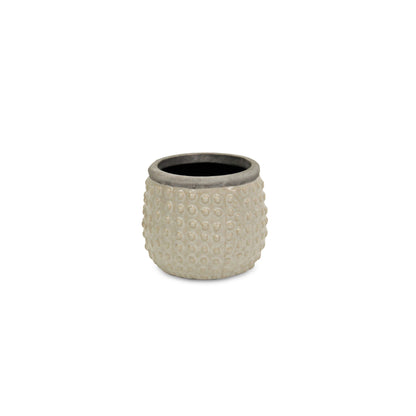 Osanna Curved Beige Ceramic Pot