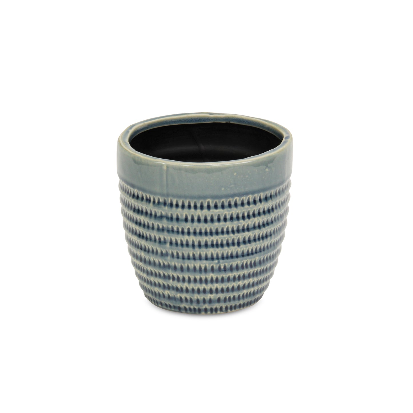 Idola Tapered Blue Ceramic Pot