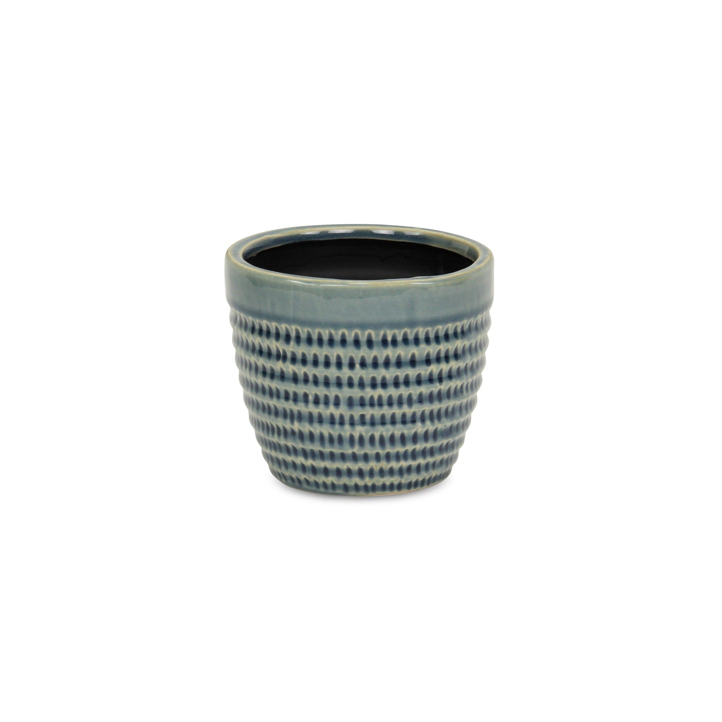 Idola Tapered Blue Ceramic Pot